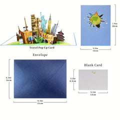 3D Pop Up Travel Card - Ideal for Road Trips & Holidays