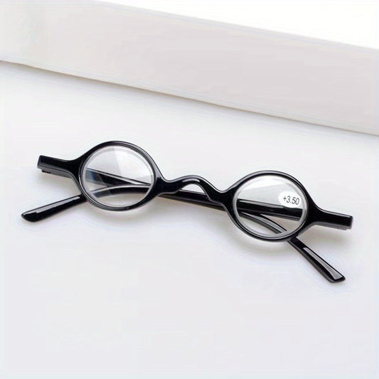 Retro Mini Round Frame Reading Glasses Men Women High Definition Resin