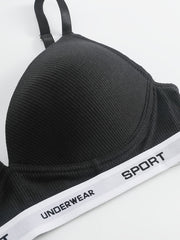 Letter Print Push Up Bra Women's Lingerie & Underwear