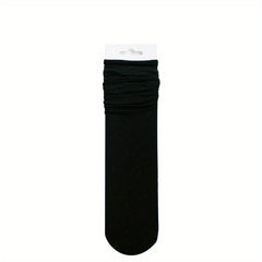 Solid Socks Comfy & Casual Women's Stockings