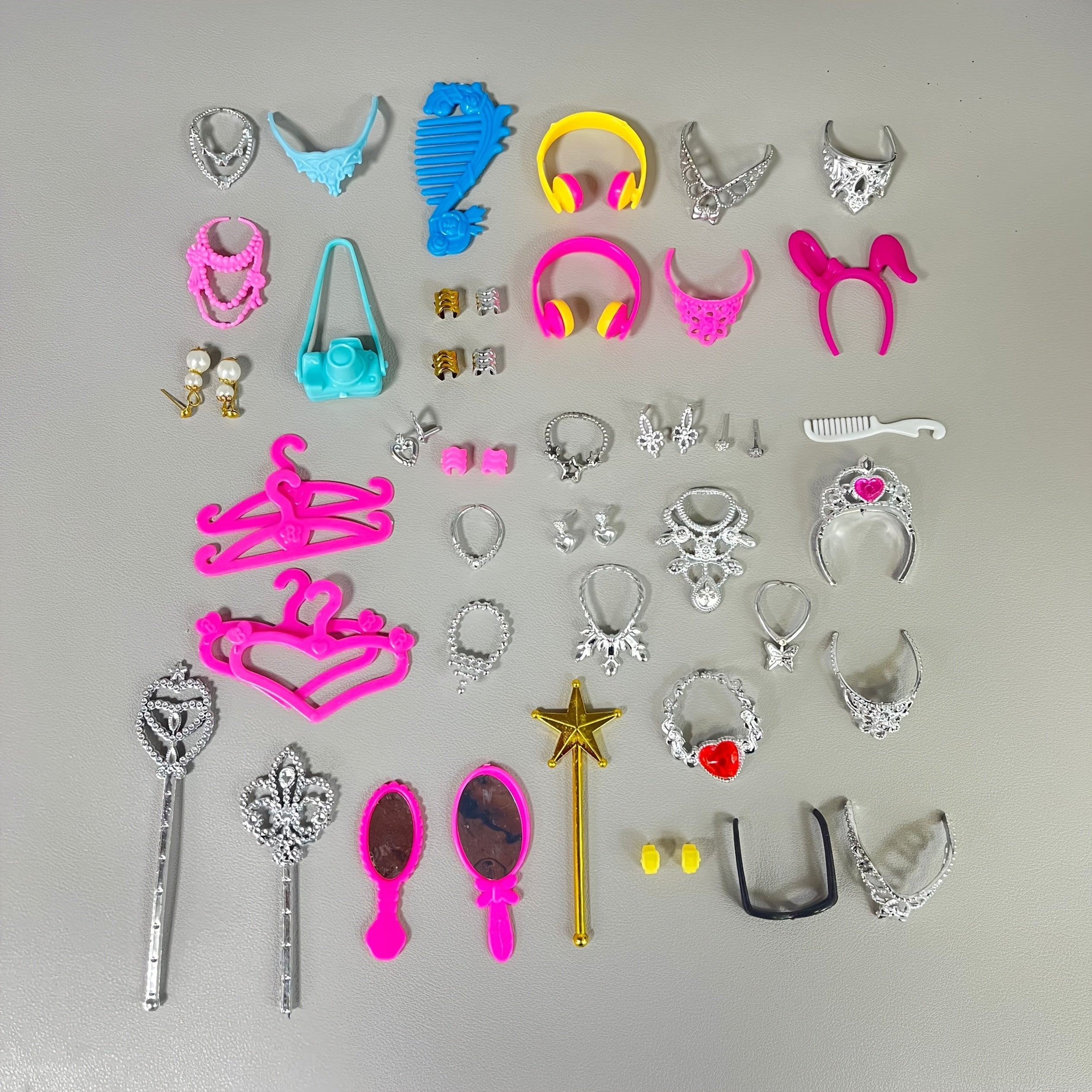 29 Pcs Doll Accessories Set - Glasses, Headphones, Necklaces, Scepter