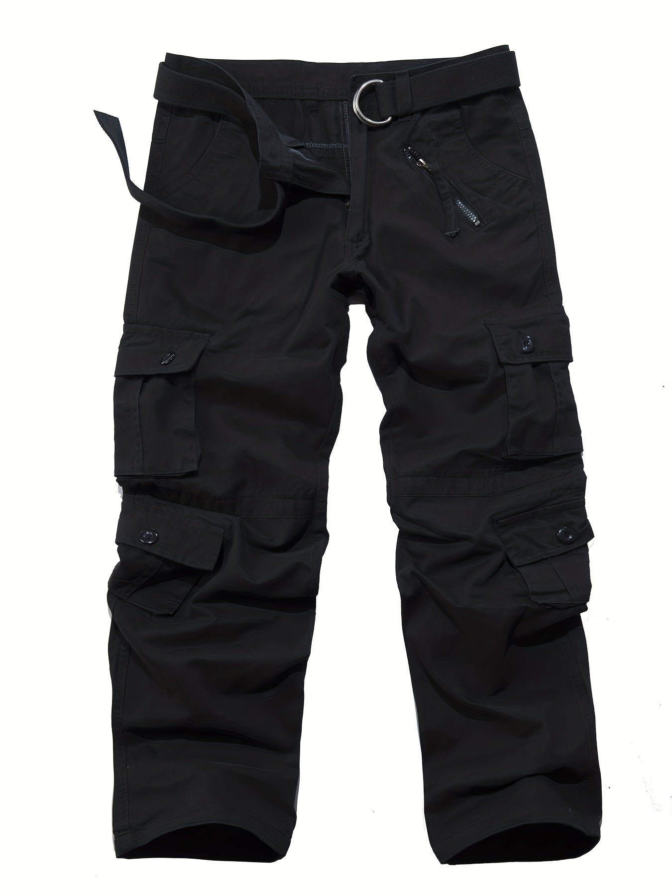 Men's Loose Washed Cargo Jeans Plus Size