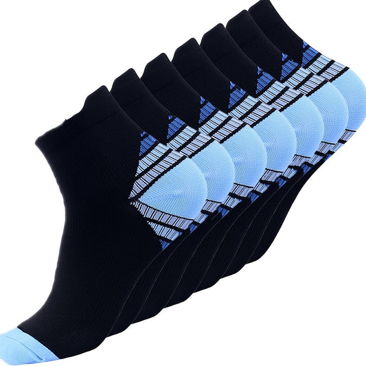 7pairs Performance Ankle Compression Socks Blister-Resistant for Running