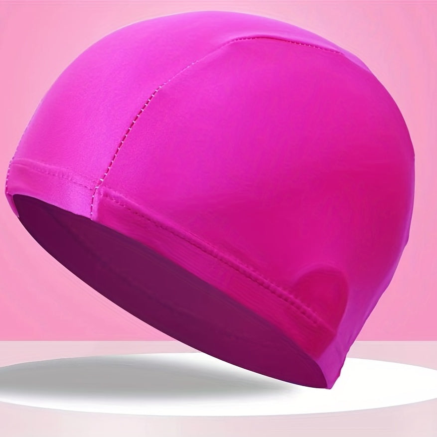 Solid Elastic Swimming Cap Men Women Swim Equipment