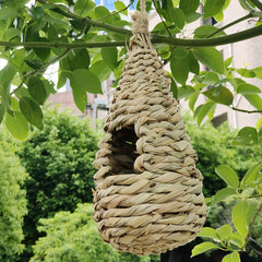 Handwoven Straw Bird Nest for Garden Decoration