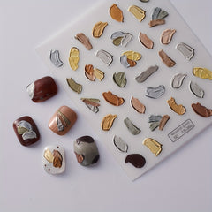 5D Embossed Nail Art Stickers Self Adhesive Nail Art Decorations