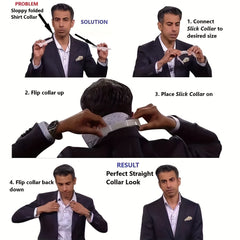 Invisible Plastic Collar Clip for Shirt Support