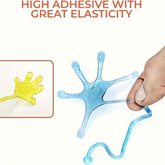 20pcs Sticky Hands Stretchy Glitter Sensory Fidget Toys - 5 Colors