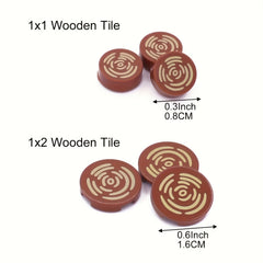 60pc Brown Tree Stump Building Blocks Set Wood Grain Pattern 2x2 Round MOC Bric