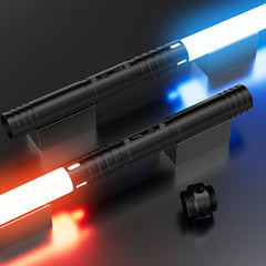 RGB LED Light Saber 15 Colors w/ Battle Sound Clash Effects USB Rechargeable