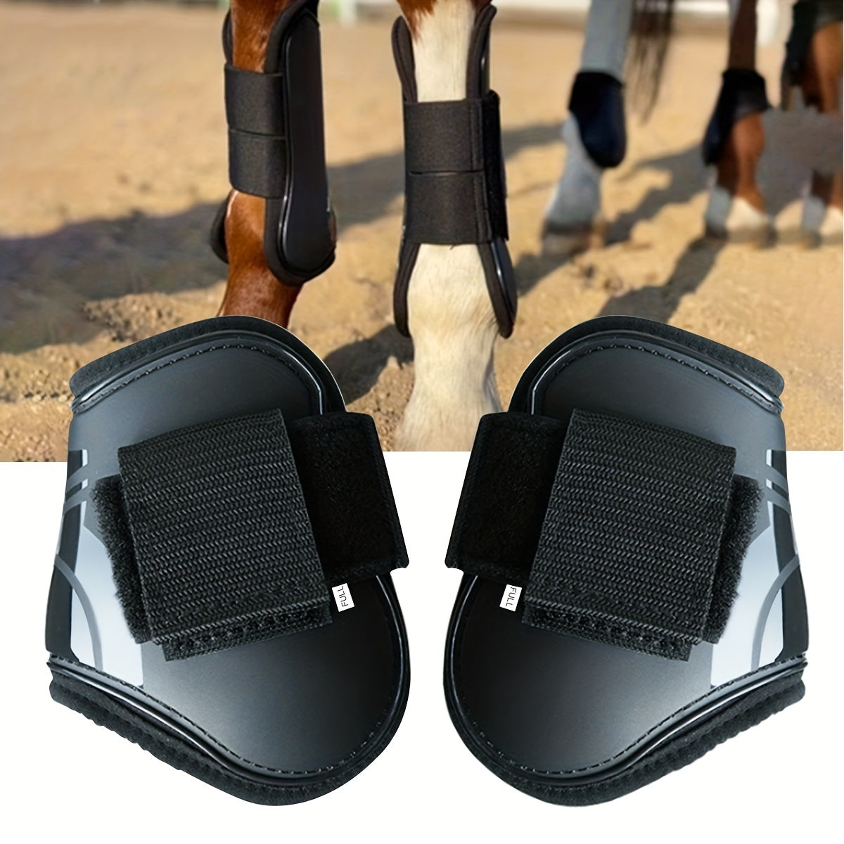 2 Pairs Durable Horse Leg and Hoof Protectors for Jumping
