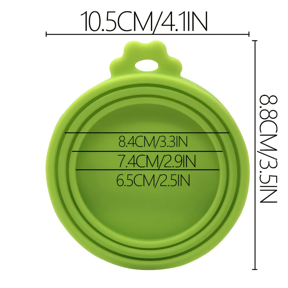 4pcs Silicone Pet Food Can Covers BPA-Free Dog Cat Food Household