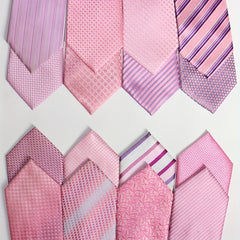 3pcs Random Men's Pink Tie Accessories For Him