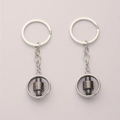 2pcs Rotatable Alloy Keychain Creative Business Bag Accessories