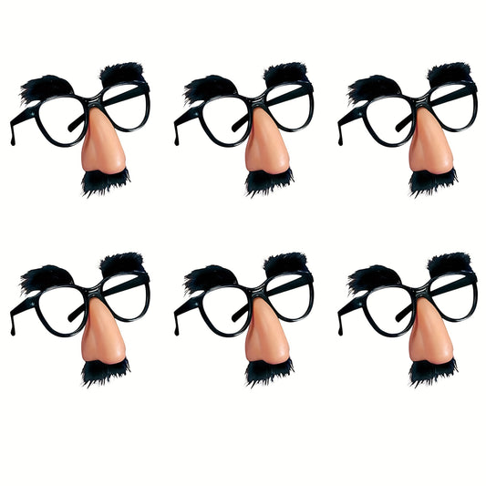 6pcs Mustache Glasses Set Spoof Ball Decorations Clown Cosplay Prop Gift