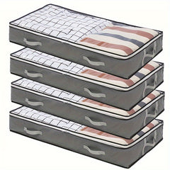 4pcs Clothing Quilt Storage Bag Under Bed Sorting Bag