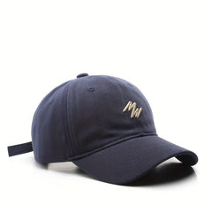 Embroidered Duck Tongue Cap Outdoor Sun Hat Baseball Cap