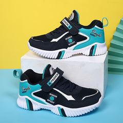 Kid's Hook and Loop Fastener Running Shoes