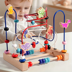 Wooden Dinosaur Abacus Toy for Math Skills & Coordination