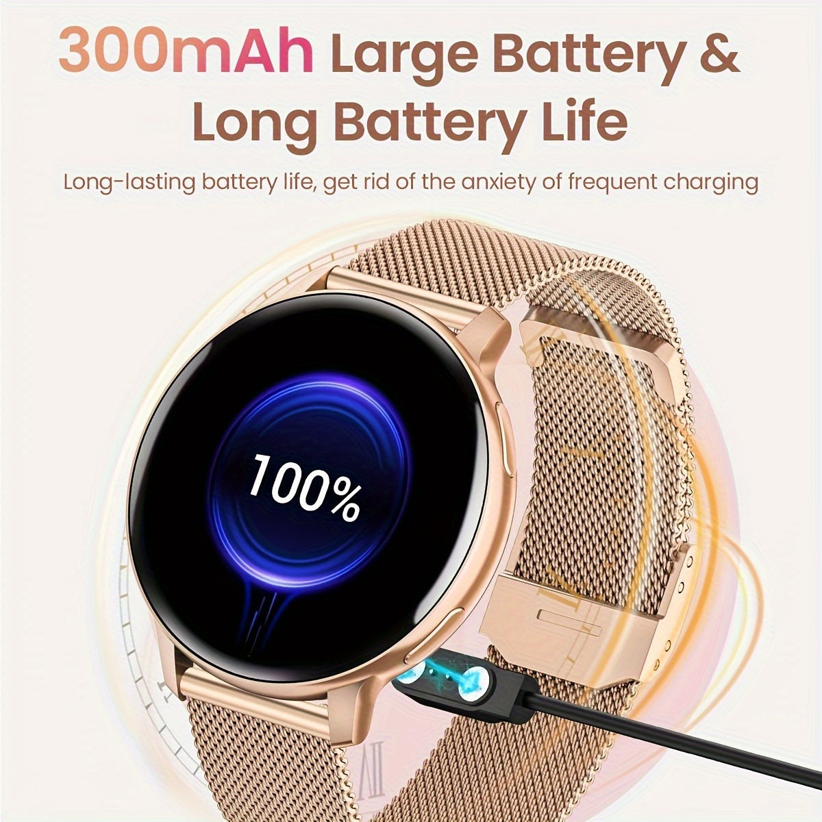 Wireless Calling Smartwatch IP68 Waterproof Women's Health Tracker