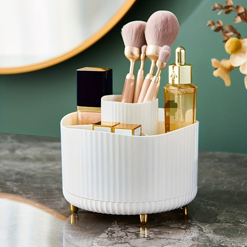 Large Capacity Makeup Brush Holder 360 Rotating Organizer