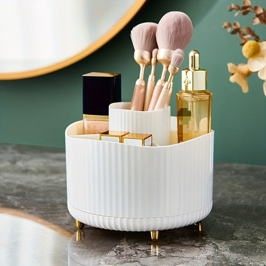Large Capacity Makeup Brush Holder 360 Rotating Organizer