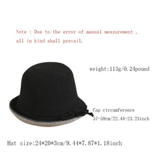 Women's Wool Fisherman Hat Solid Winter Warm