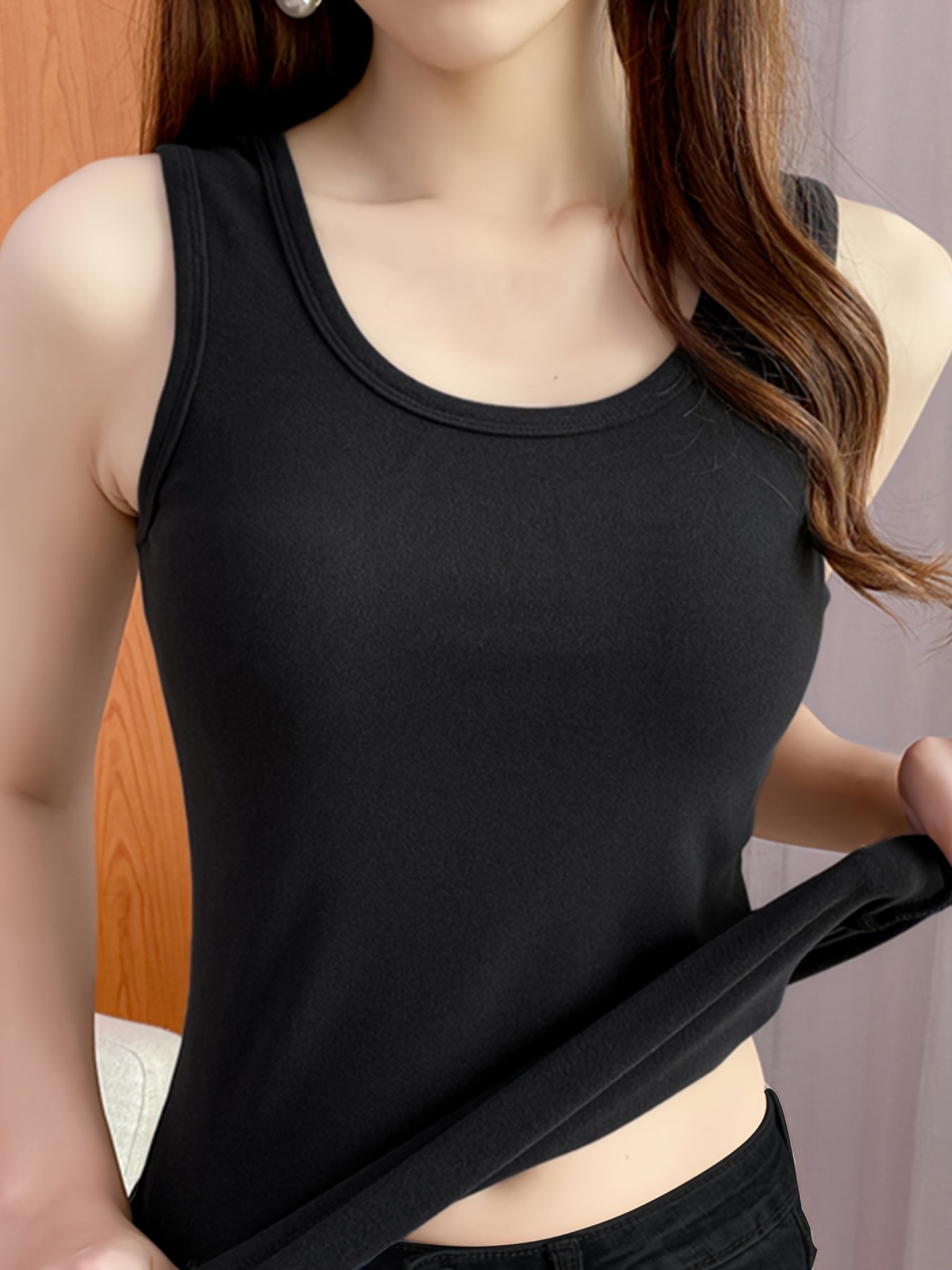 Women's Thermal Crew Neck Sleeveless Top Soft & Comfortable