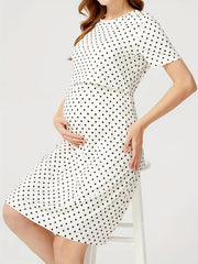 Maternity Polka Dot Breastfeeding Dress Summer Pregnancy Clothes
