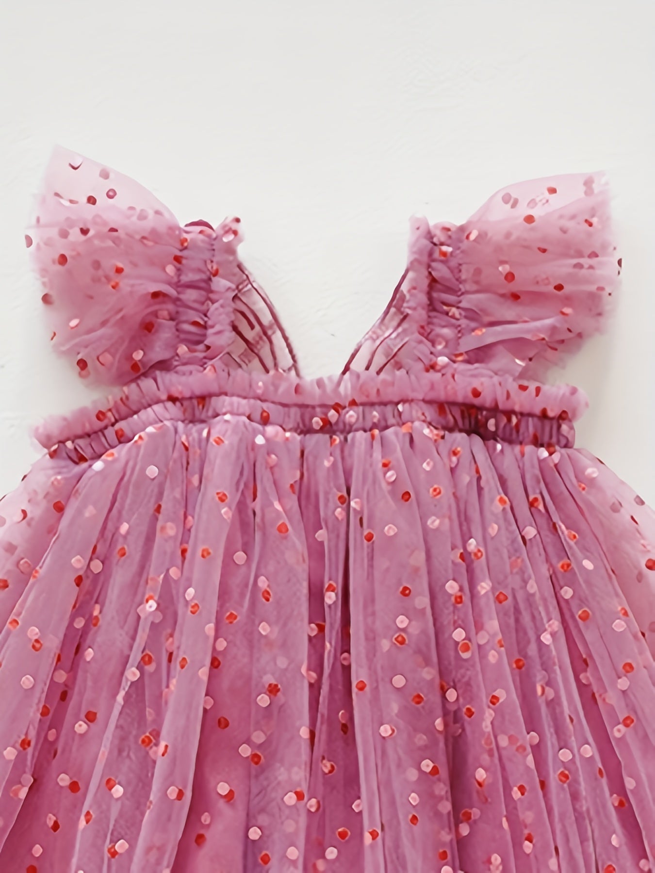 Toddler Girls Polka Dot Butterfly Princess Tutu Dress