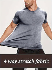 Men's Stretch Quick Dry Fitness T-shirt Summer Gift