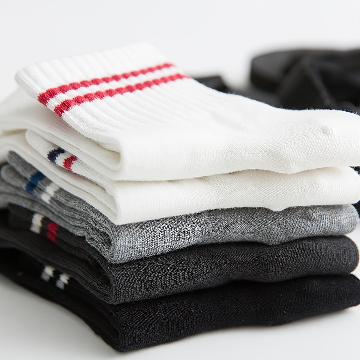 Striped Trim Socks Casual Sports Socks Women's Stockings
