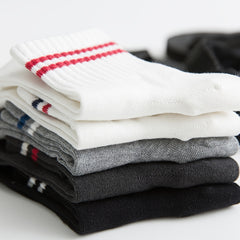 Striped Trim Socks Casual Sports Socks Women's Stockings