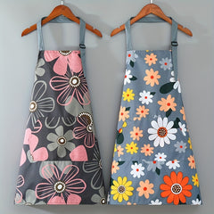 Waterproof Floral Print Apron for Gardening & Cooking