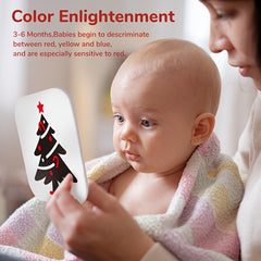 High Contrast Baby Flashcards Set in Red - Visual Stimulation & Literacy Skills