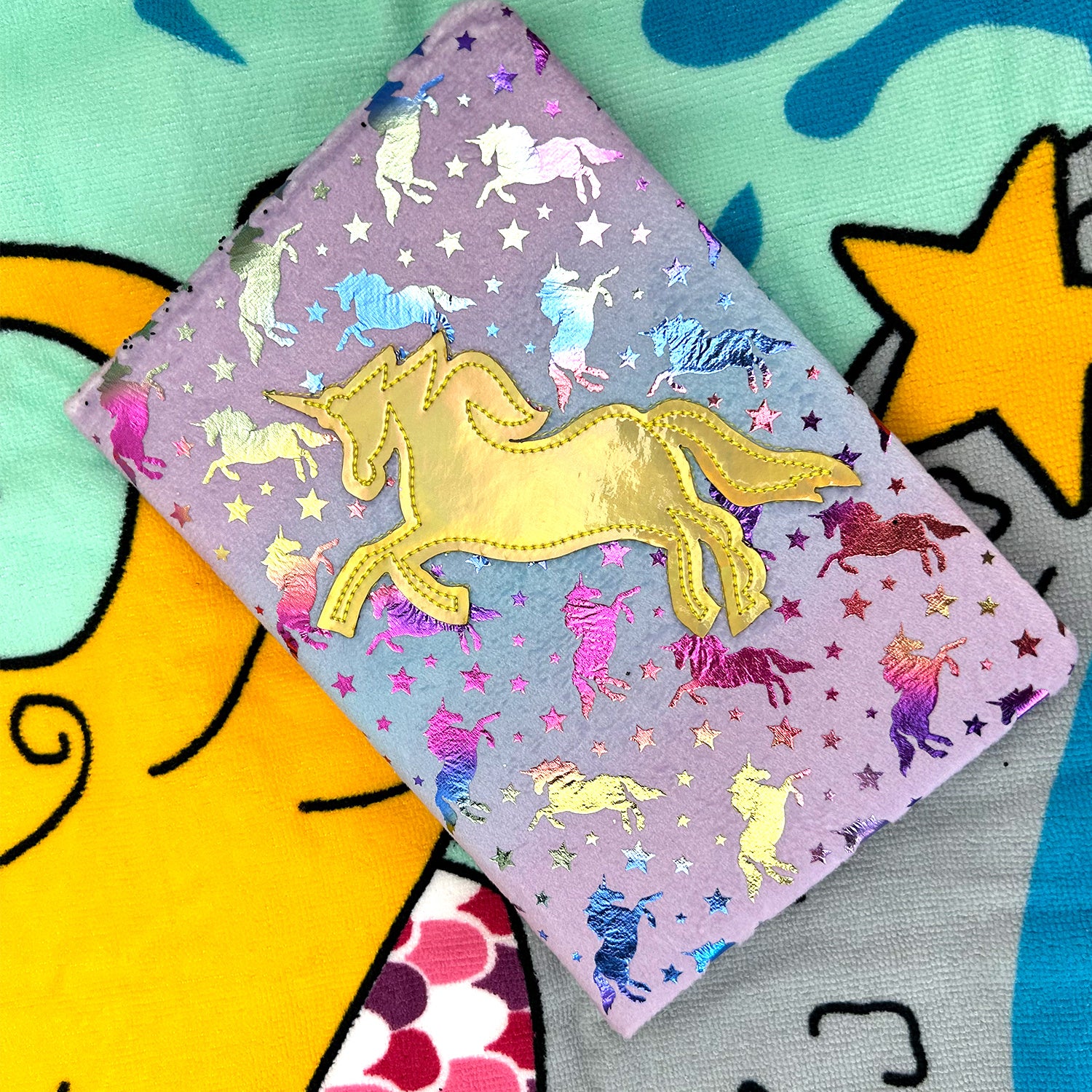 Unicorn Plush Diary Blank Journal Glitter Cover School Creative Expression