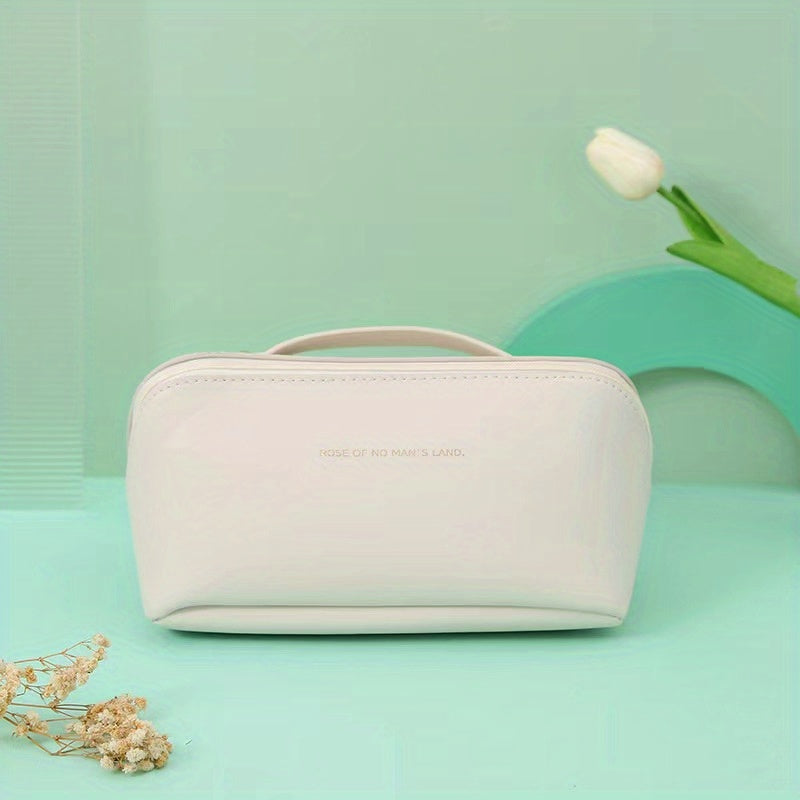 Large Capacity Waterproof PU Leather Travel Cosmetic Bag for Women