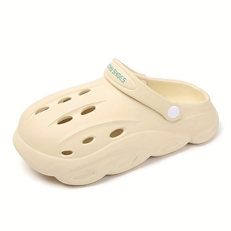 Men's Slip On Platform Clogs Unisex Hollow Out Beach Sandals