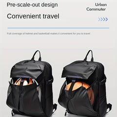 Leather Film Computer Bag - Large Capacity Notebook Backpack