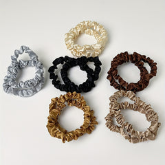 12 Pcs Solid Hair Tie Elastic Scrunchie Ponytail Hair Rope for Girls Women