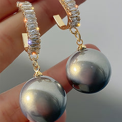 Alloy and Pearl Drop Earrings for Women and Girls