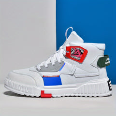 Men's Colorful High Top Lace Up Sports Sneakers