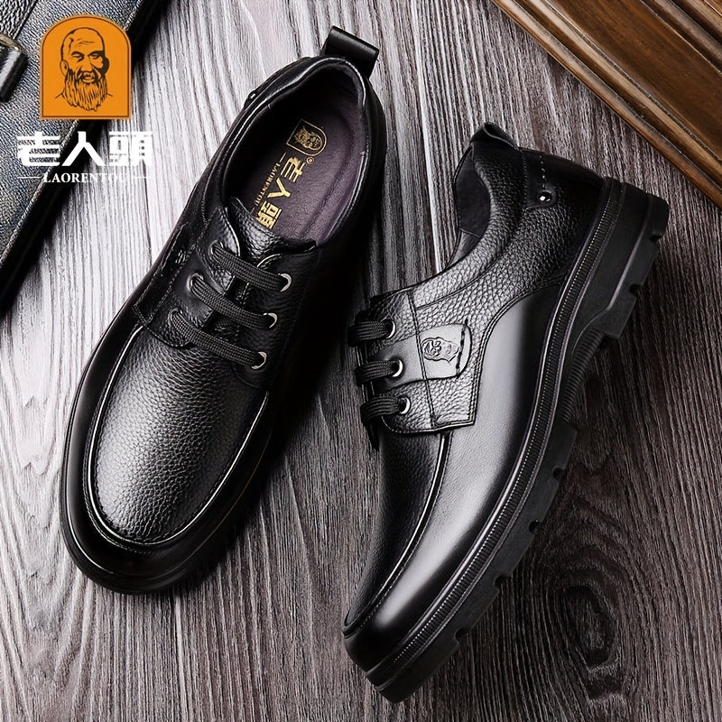 LAORENTOU Men's Leather Dress Shoes Lace up Formal Dress Shoes