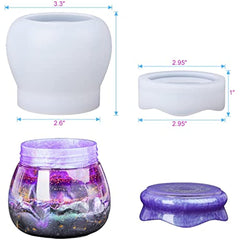 Silicone Jar Resin Molds With Lid