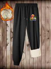 Women's Plus Graphic Print Fleece Harem Trousers