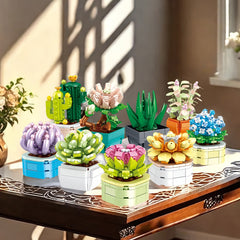 Creative Flower Pot Building Block Puzzle Toy Set