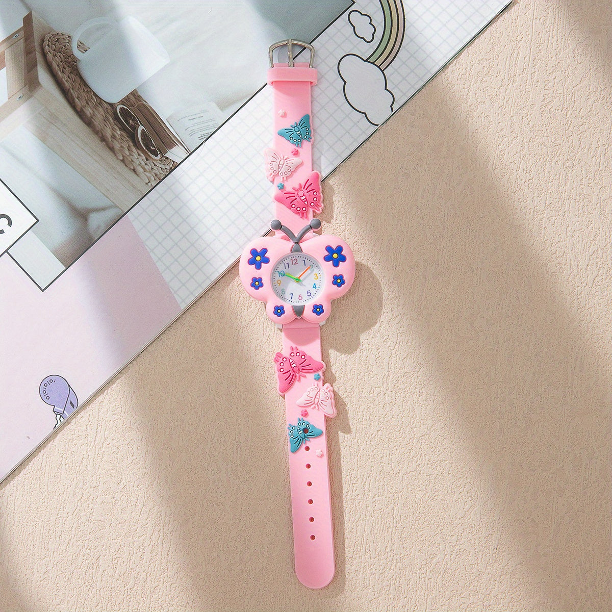 Pink Butterfly Casual Small Fresh Watch
