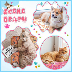 Warm & Soft Pet Blanket with Paw Print - for Dogs, Cats, Guinea Pigs