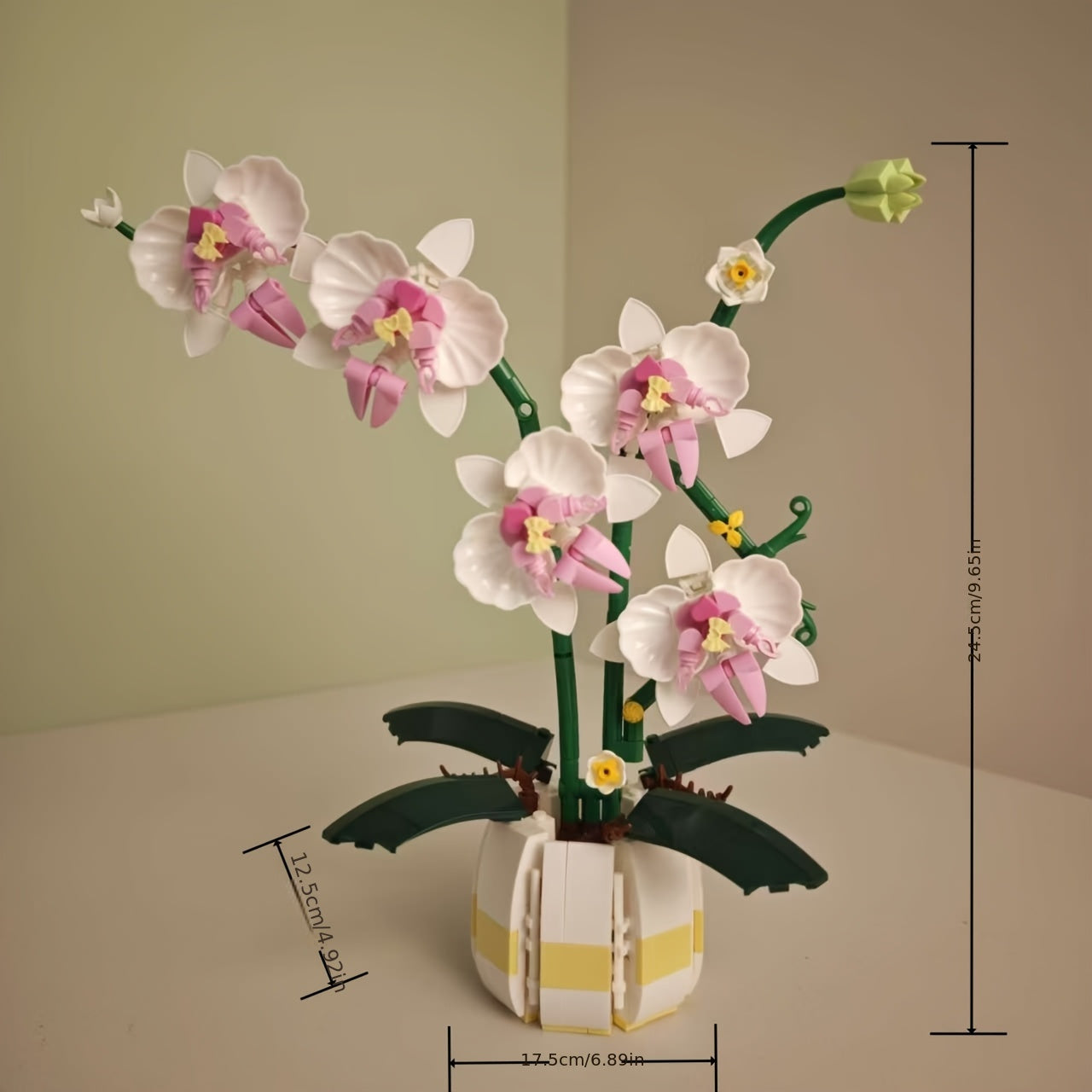 DIY Artificial Orchid Bouquet Kit ABS Plastic Material