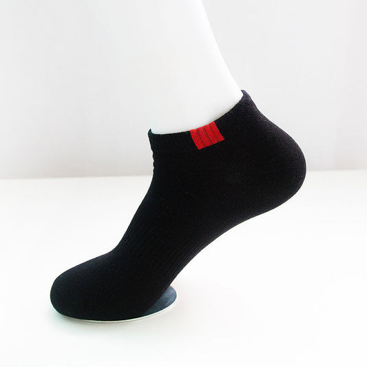 5 Pairs Cotton Mid Calf Sports Socks for Autumn and Winter